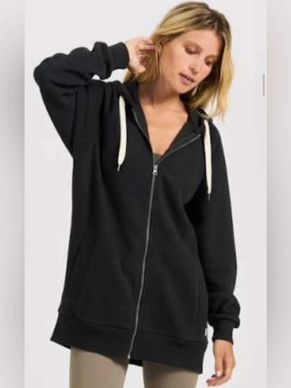 Vuori Restore Oversized Hoodie Women's L Black Zip Up - Picture 10 of 10